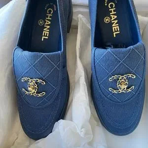 Chanel 2026 Loafer Blue Quilted Suede