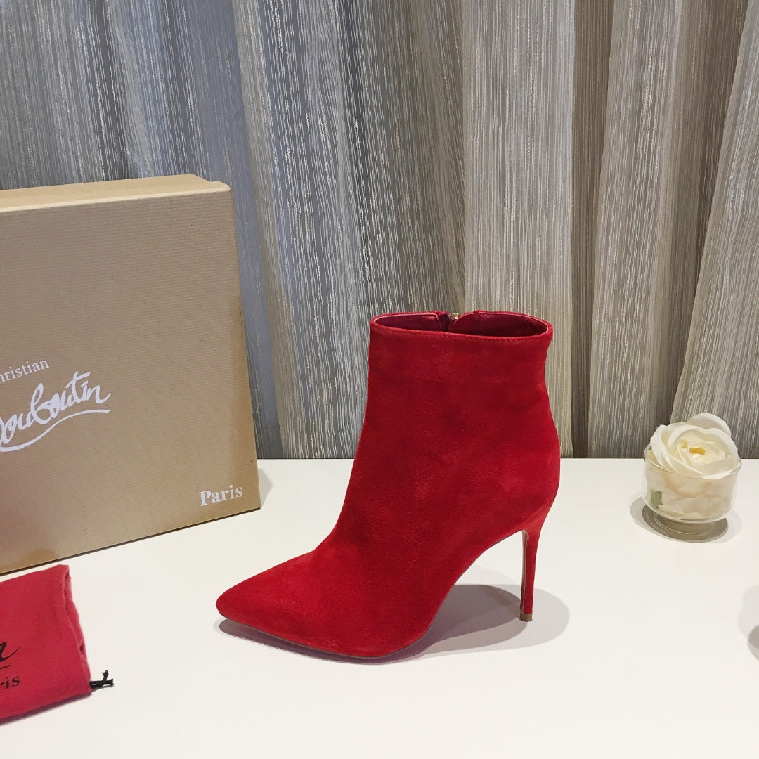 CL So Kate Booty Ankle Boots 100mm Suede Red