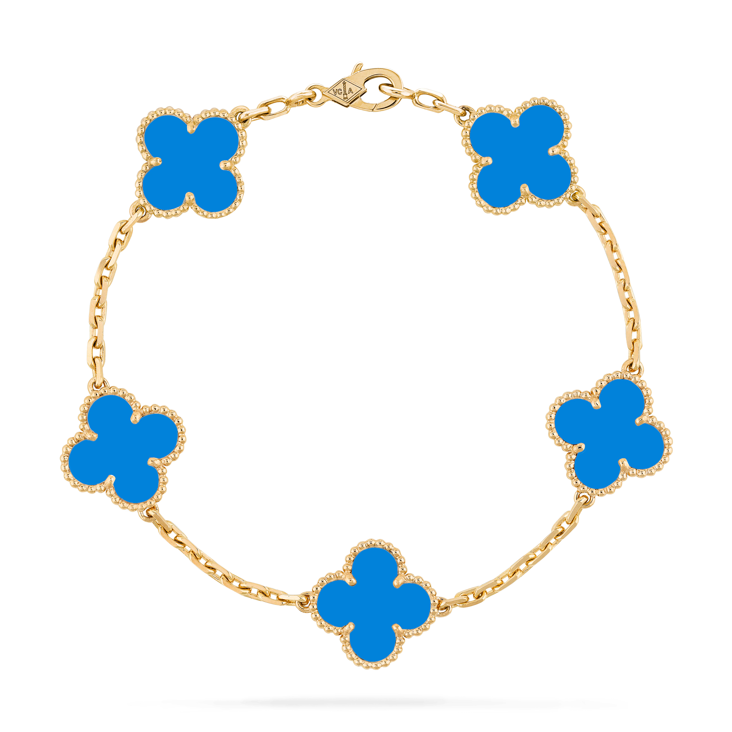 CLOVER AGATE GOLD BRACELET 5 MOTIFS