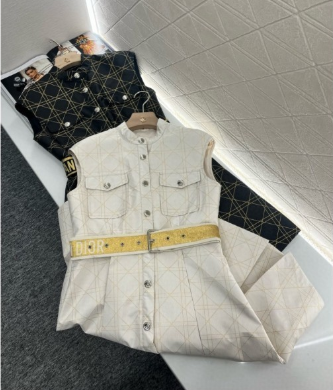 CD 25 Plaid Belt Dress  Polyester