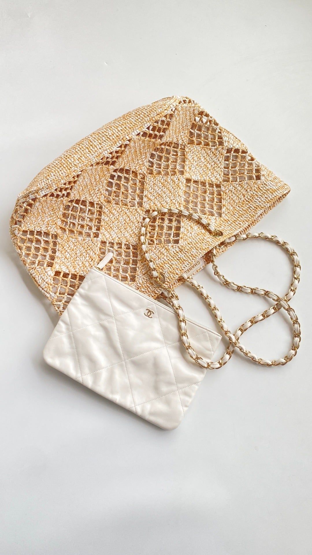 CC 2025 Beach Tote 52 Beige Raffia