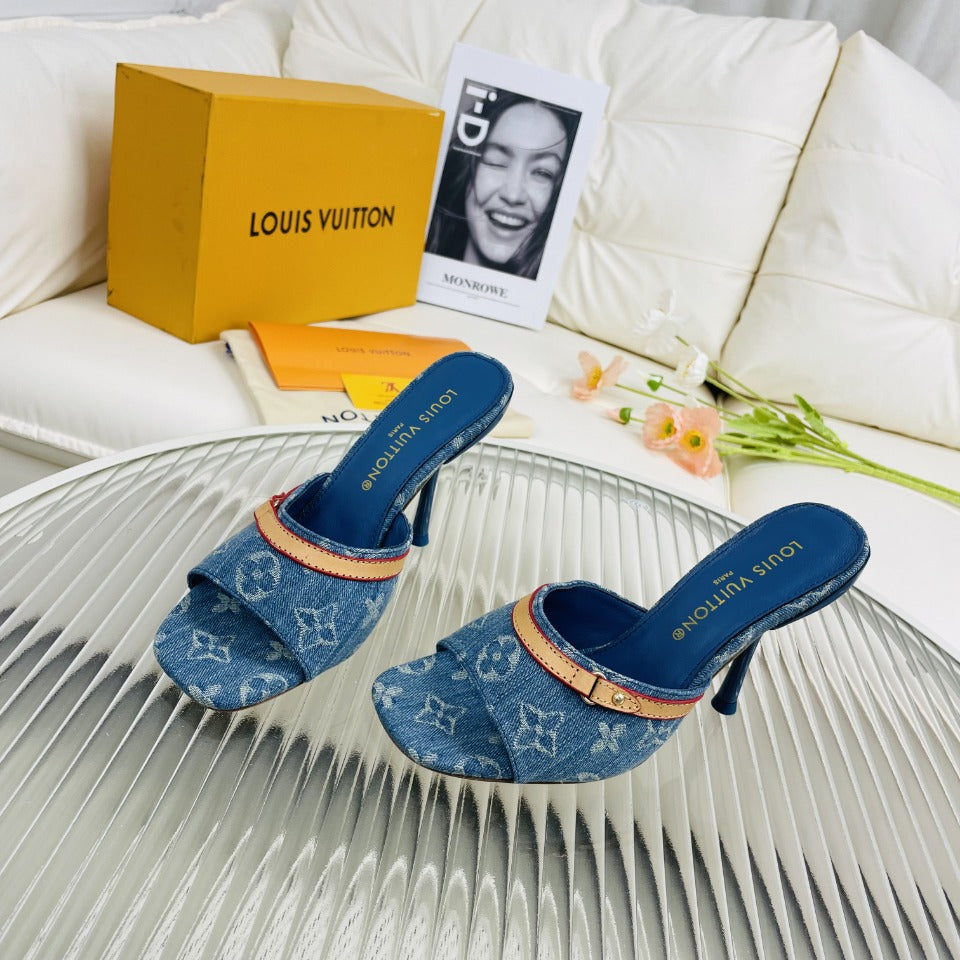 LV Neo Revival 85mm Blue Monogram Calfskin