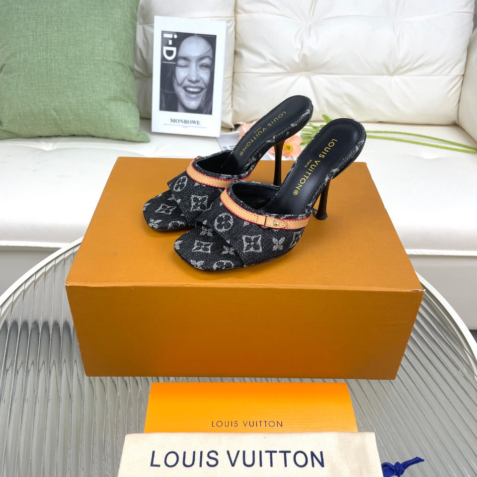 LV Neo Revival 85mm Black Monogram Calfskin